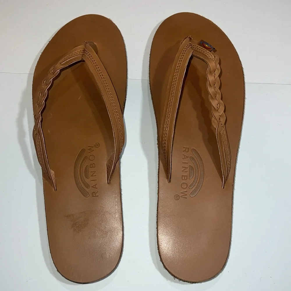 NWOT Rainbow Sandals Flirty Braidy Womens Size 10 Caramel - Picture 3 of 7